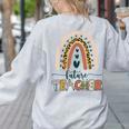 Future Teacher Boho Rainbow Leopard New Grad Student Women's Sweatshirt Back Print Ash Future Teacher Boho Rainbow Leopard New Grad Student Women's Sweatshirt Back Print Ash