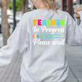 Future Teacher Cool Teacher In Progress Please Wait Women's Sweatshirt Back Print Ash Future Teacher Cool Teacher In Progress Please Wait Women's Sweatshirt Back Print Ash