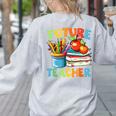 Future Teacher Costume For Kids Back To School Boy Girl Women's Sweatshirt Back Print Ash