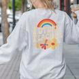 Future Teacher Kids Youth Girls Rainbow Pre-k Kindergarten Women's Sweatshirt Back Print Ash
