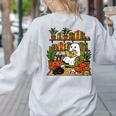 Ghost Library Reading Books Halloween Librarian Teacher Women's Sweatshirt Back Print Ash Ghost Library Reading Books Halloween Librarian Teacher Women's Sweatshirt Back Print Ash