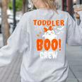 Girl Toddler Boo Crew Daycare Teacher Halloween Party Women's Sweatshirt Back Print Ash