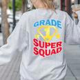 Grade 1 Super Squad Superhero Teacher Team Women's Sweatshirt Back Print Ash Grade 1 Super Squad Superhero Teacher Team Women's Sweatshirt Back Print Ash