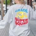 Grade 3 Super Squad Superhero Teacher Team Men Women Girls Kids Women's Sweatshirt Back Print Ash