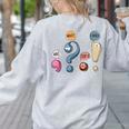 Grammar Teacher Punctuation For English Teacher Men Women Women's Sweatshirt Back Print Ash