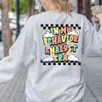 Groovy ABA RBT Therapist In My Behavior Analyst Era Teacher Women's Sweatshirt Back Print Ash Groovy ABA RBT Therapist In My Behavior Analyst Era Teacher Women's Sweatshirt Back Print Ash