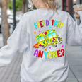 Groovy Field Trip Anyone Happy Field Day For Teachers Kids Women's Sweatshirt Back Print Ash Groovy Field Trip Anyone Happy Field Day For Teachers Kids Women's Sweatshirt Back Print Ash