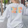 Groovy Substitute Teacher Retro Teacher Back To School Women's Sweatshirt Back Print Ash Groovy Substitute Teacher Retro Teacher Back To School Women's Sweatshirt Back Print Ash