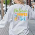 Growth Mindset Teacher Believe In The Power Of Yet Women's Sweatshirt Back Print Ash Growth Mindset Teacher Believe In The Power Of Yet Women's Sweatshirt Back Print Ash