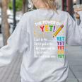 Growth Mindset Teacher Power Of Yet Inspirational Women's Sweatshirt Back Print Ash Growth Mindset Teacher Power Of Yet Inspirational Women's Sweatshirt Back Print Ash