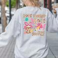 Half Teacher Half Iced Coffee Back To School Women's Sweatshirt Back Print Ash Half Teacher Half Iced Coffee Back To School Women's Sweatshirt Back Print Ash