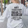 Halloween Art Teacher Prisoner Costume Women's Sweatshirt Back Print Ash Halloween Art Teacher Prisoner Costume Women's Sweatshirt Back Print Ash