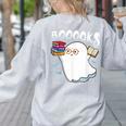 Halloween Books Librarian English Teacher Reader Reading Women's Sweatshirt Back Print Ash