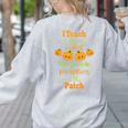 Halloween Cutest Pumpkins First Grade Teacher Women's Sweatshirt Back Print Ash Halloween Cutest Pumpkins First Grade Teacher Women's Sweatshirt Back Print Ash