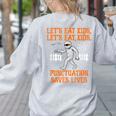 Halloween Lets Eat Kids Punctuation Teacher Women's Sweatshirt Back Print Ash Halloween Lets Eat Kids Punctuation Teacher Women's Sweatshirt Back Print Ash