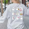 Halloween Ghost Speech Therapy SLP Fall Teacher Tee Women's Sweatshirt Back Print Ash Halloween Ghost Speech Therapy SLP Fall Teacher Tee Women's Sweatshirt Back Print Ash