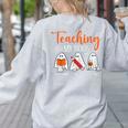 Halloween Ghost Teachers Teaching My Boos Costume Women Men Women's Sweatshirt Back Print Ash Halloween Ghost Teachers Teaching My Boos Costume Women Men Women's Sweatshirt Back Print Ash