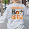 Halloween Kindergarten Boo Crew Kinder Teacher Student Women's Sweatshirt Back Print Ash