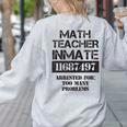 Halloween Math Teacher Prisoner Costume Women's Sweatshirt Back Print Ash Halloween Math Teacher Prisoner Costume Women's Sweatshirt Back Print Ash