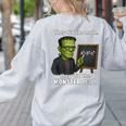 Halloween Monster Math Pun Teacher Humor Women's Sweatshirt Back Print Ash