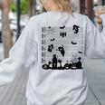 Halloween Music Note Clefs Spooky Ghost For Music Teacher Women's Sweatshirt Back Print Ash Halloween Music Note Clefs Spooky Ghost For Music Teacher Women's Sweatshirt Back Print Ash