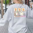 Halloween Science Teacher Boo Ghost The Element Of Surprise Women's Sweatshirt Back Print Ash