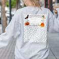 Halloween Teacher Composition Book Notebook Matching Group Women's Sweatshirt Back Print Ash Halloween Teacher Composition Book Notebook Matching Group Women's Sweatshirt Back Print Ash