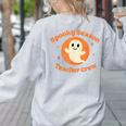 Halloween Teacher Crew Spooky Season Retro Ghost Women's Sweatshirt Back Print Ash Halloween Teacher Crew Spooky Season Retro Ghost Women's Sweatshirt Back Print Ash