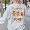 Hangin With My Cookies Gingerbread Women Christmas Teacher Women's Sweatshirt Back Print Ash