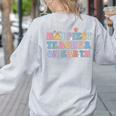 Happiest Teacher On Earth First Day Of School Back To School Women's Sweatshirt Back Print Ash Happiest Teacher On Earth First Day Of School Back To School Women's Sweatshirt Back Print Ash