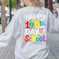 Happy 100th Day Of School 100 Days Of School Teacher Student Women's Sweatshirt Back Print Ash