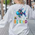 Happy First Day Of School Fish Rainbows Teacher Be Kind Women's Sweatshirt Back Print Ash Happy First Day Of School Fish Rainbows Teacher Be Kind Women's Sweatshirt Back Print Ash