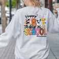 Happy First Day Of School PE Teacher Life Back To School Women's Sweatshirt Back Print Ash Happy First Day Of School PE Teacher Life Back To School Women's Sweatshirt Back Print Ash