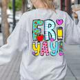 Happy Fri-Yay Friday Lovers Fun Teacher Life FriYay Weekend Women's Sweatshirt Back Print Ash Happy Fri-Yay Friday Lovers Fun Teacher Life FriYay Weekend Women's Sweatshirt Back Print Ash