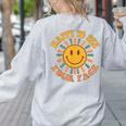 Happy To See Your Face Retro Happy Teacher Back To School Women's Sweatshirt Back Print Ash Happy To See Your Face Retro Happy Teacher Back To School Women's Sweatshirt Back Print Ash