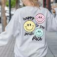 Happy To See Your Face Smile Face Teacher Back To School Women's Sweatshirt Back Print Ash Happy To See Your Face Smile Face Teacher Back To School Women's Sweatshirt Back Print Ash