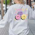 Happy To See Your Face Smile Face Teacher Back To School Women's Sweatshirt Back Print Ash Happy To See Your Face Smile Face Teacher Back To School Women's Sweatshirt Back Print Ash