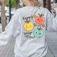 Happy To See Your Face Teacher Apple Women's Sweatshirt Back Print Ash Happy To See Your Face Teacher Apple Women's Sweatshirt Back Print Ash