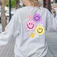 Happy To See Your Face Teacher Flower Back To School Women's Sweatshirt Back Print Ash Happy To See Your Face Teacher Flower Back To School Women's Sweatshirt Back Print Ash