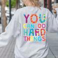 You Can Do Hard Things School Student Teachers Women's Sweatshirt Back Print Ash You Can Do Hard Things School Student Teachers Women's Sweatshirt Back Print Ash