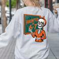Haunted By 6-7 Six Seven 67 Math Teacher Halloween Skeleton Women's Sweatshirt Back Print Ash Haunted By 6-7 Six Seven 67 Math Teacher Halloween Skeleton Women's Sweatshirt Back Print Ash