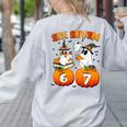 Haunted By 67 Boo Ghost Pumpkin Halloween Teacher Women's Sweatshirt Back Print Ash Haunted By 67 Boo Ghost Pumpkin Halloween Teacher Women's Sweatshirt Back Print Ash