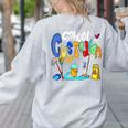 We Heart Love Our School Custodian For Teacher & Kids Women's Sweatshirt Back Print Ash