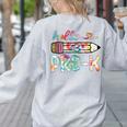 Hello Pre-K Pencil Teacher Student Tie Dye Women's Sweatshirt Back Print Ash Hello Pre-K Pencil Teacher Student Tie Dye Women's Sweatshirt Back Print Ash