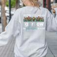 Helping Little Minds Grow One Phoneme At A Time Teacher Women's Sweatshirt Back Print Ash Helping Little Minds Grow One Phoneme At A Time Teacher Women's Sweatshirt Back Print Ash