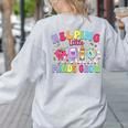 Helping Little Minds Grow Teacher Life Back To School Women's Sweatshirt Back Print Ash Helping Little Minds Grow Teacher Life Back To School Women's Sweatshirt Back Print Ash