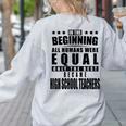 High School Teacher Personalized Women's Sweatshirt Back Print Ash High School Teacher Personalized Women's Sweatshirt Back Print Ash