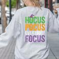 Hocus Pocus Everybody Focus Teacher Halloween Women's Sweatshirt Back Print Ash Hocus Pocus Everybody Focus Teacher Halloween Women's Sweatshirt Back Print Ash