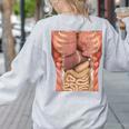 Human Muscles Organs Scary Anatomy Teacher Halloween Costume Women's Sweatshirt Back Print Ash