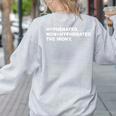 Hyphenated Irony Joke English Grammar Teachers Gag Women's Sweatshirt Back Print Ash